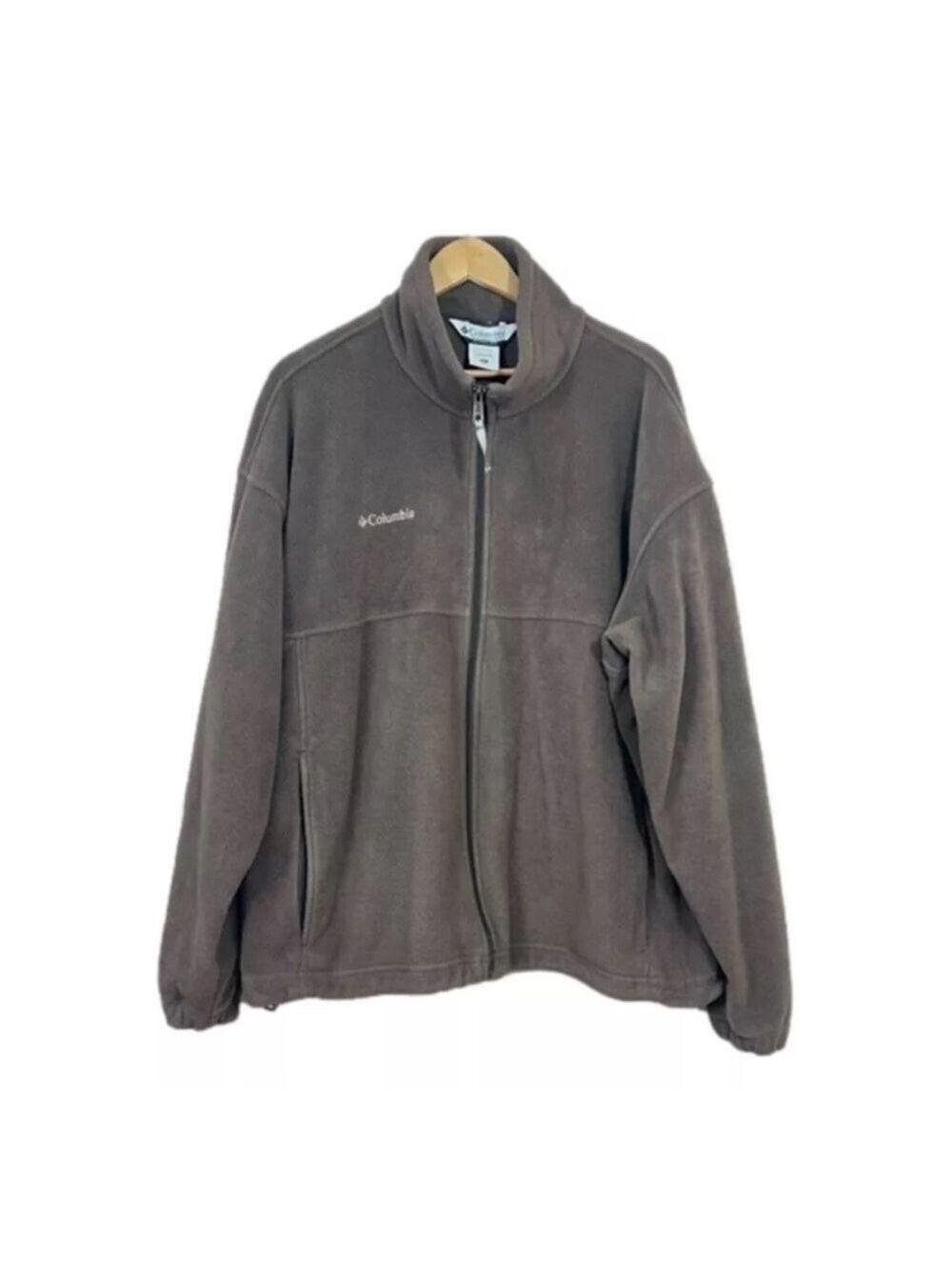 Columbia Men’s Fleece Jacket Full Zip Up Gray Size XXL